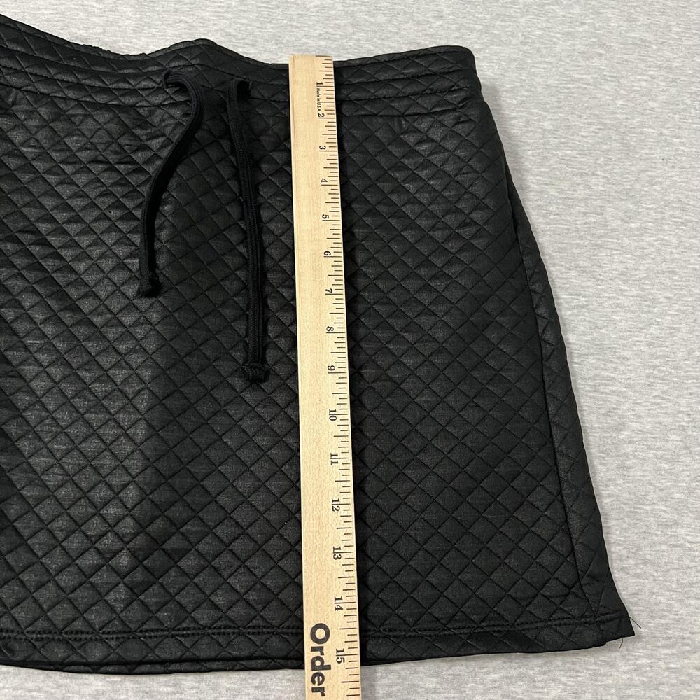 Fabletics Mini Skirt Womens Small Black Quilted Pull On Athletic Casual - Picture 5 of 5
